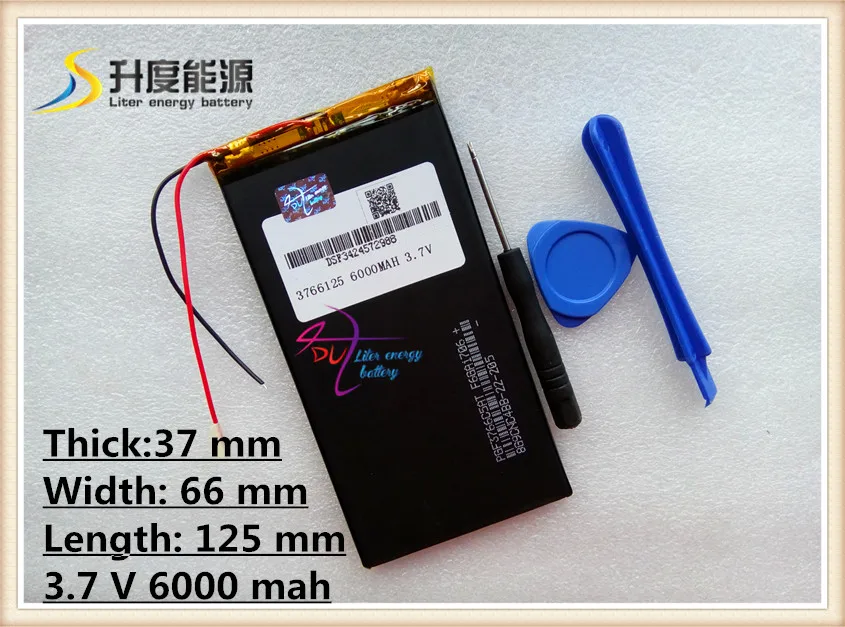 3766125 Tablet PC battery 3.7V 6000mAh V811V801 Colorful E708 Q1 Universal Rechargeable Battery
3766125 Tablet PC battery 3.7V 6000mAh V811V801 Colorful E708 Q1 Universal Rechargeable Battery