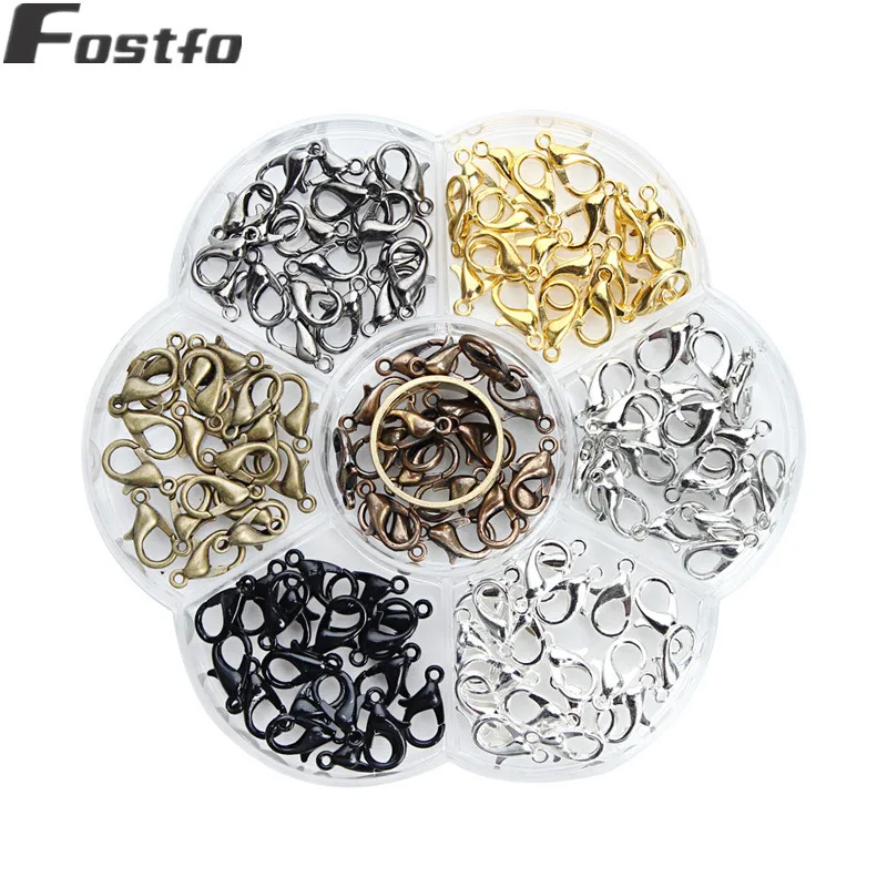 140pc/box 12*6mm 7color Mixed Lobster Clasps Gold Silver Bronze Lobster Hook Clasp For Necklace Bracelet Diy Jewelry Accessories
140pc/box 12*6mm 7color Mixed Lobster Clasps Gold Silver Bronze Lobster Hook Clasp For Necklace Bracelet Diy Jewelry Accessories