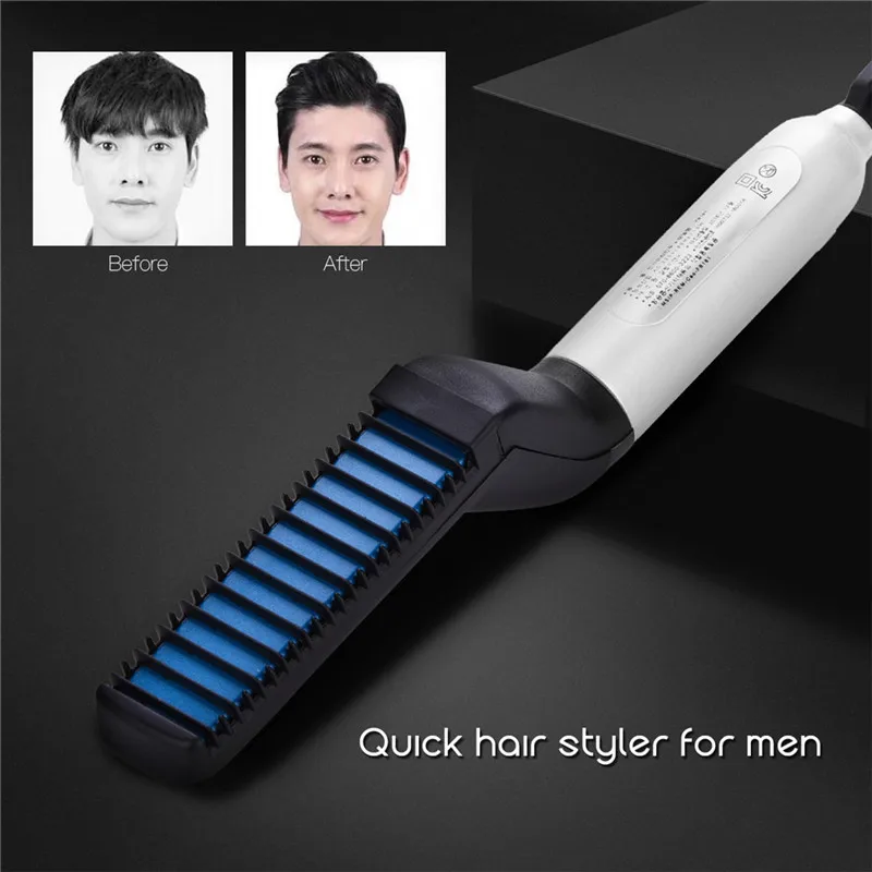 Hair Curling Straightening Irons Men's All In One Ceramic Hair Styling Comb Straightener Curler Set Quick Hair Styler For Men
Hair Curling Straightening Irons Men's All In One Ceramic Hair Styling Comb Straightener Curler Set Quick Hair Styler For Men