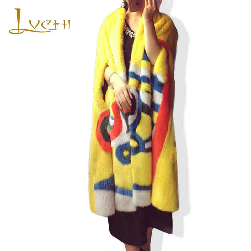 LVCHI Noble New Natural Full Pelt Mink Fur Winter tunic Coat Women's Sleeveless Fashion All-match Knitted Mink Coat big
LVCHI Noble New Natural Full Pelt Mink Fur Winter tunic Coat Women's Sleeveless Fashion All-match Knitted Mink Coat big