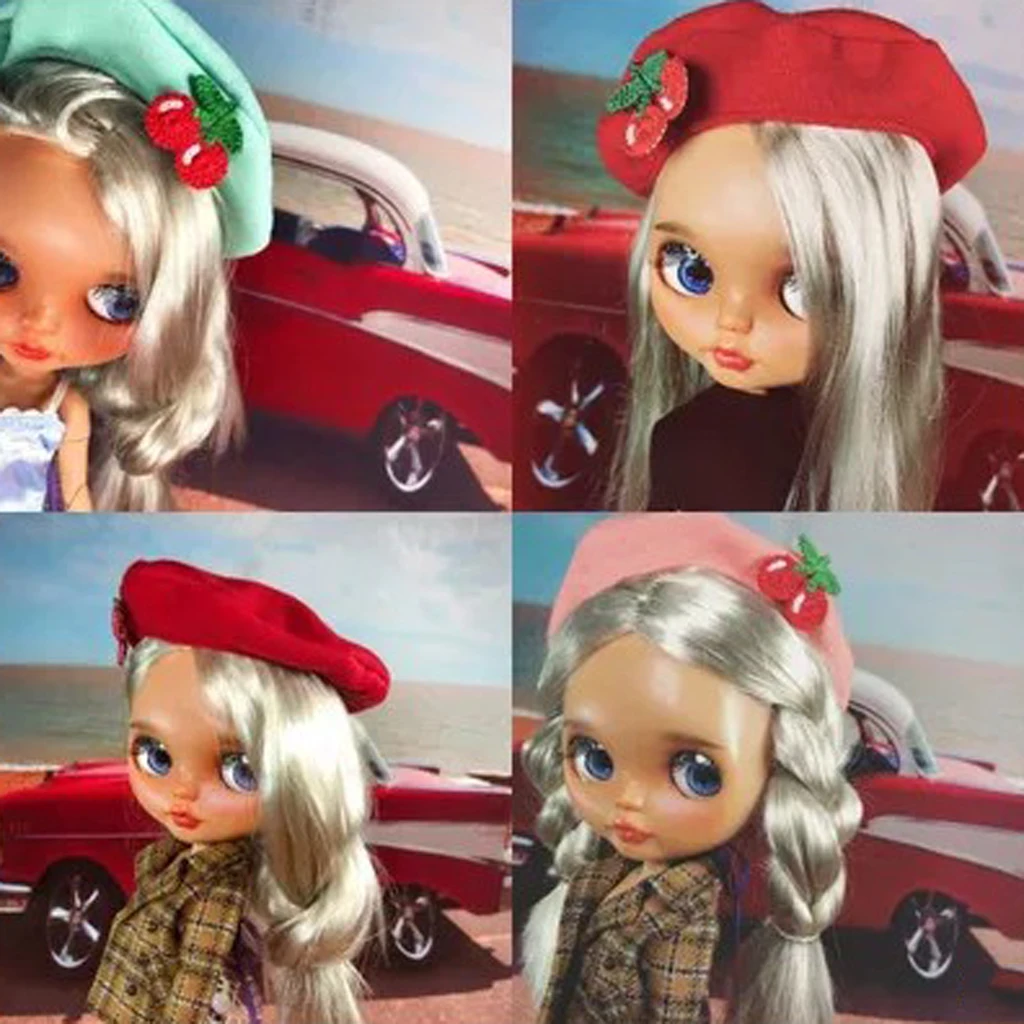 Vintage Beret Hat Cap with Cherry Dress Up Accs for 1/6 Blythe Doll - Girls Birthday Gift
Vintage Beret Hat Cap with Cherry Dress Up Accs for 1/6 Blythe Doll - Girls Birthday Gift