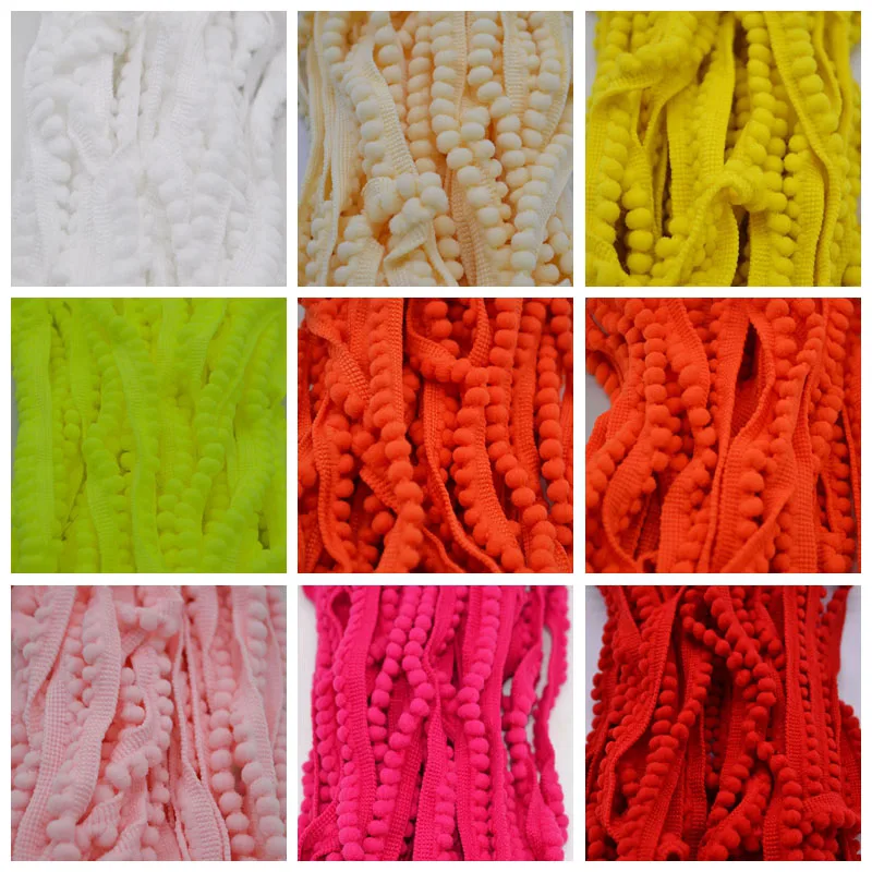 Lace Fabric 5 yard 11mm Sewing Accessories Pompom Trim Pom Pom Decoration Tassel Ball Fringe Ribbon DIY Material Apparel
Lace Fabric 5 yard 11mm Sewing Accessories Pompom Trim Pom Pom Decoration Tassel Ball Fringe Ribbon DIY Material Apparel
