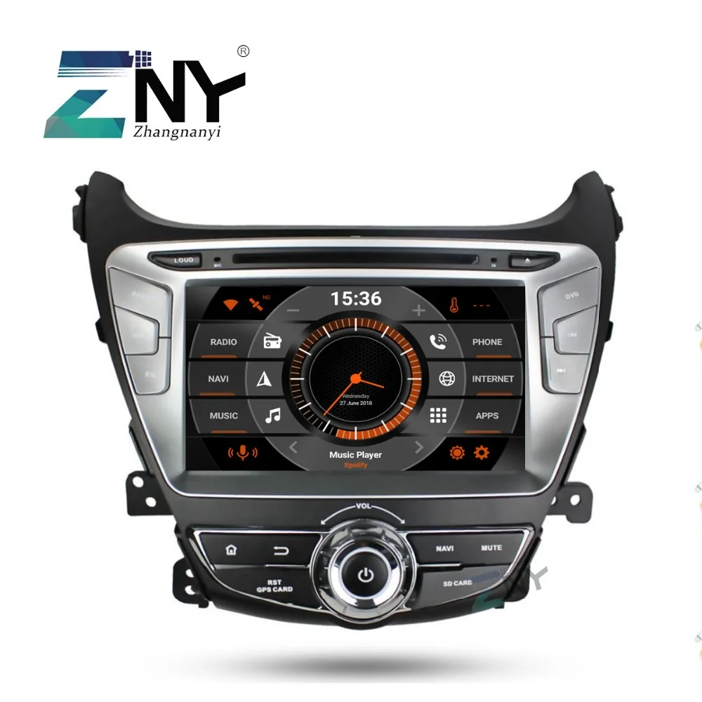 8 "ips Android 9 0 автомобильный стерео gps для hyundai Elantra 2014 2015 автомобиля dvd компактное