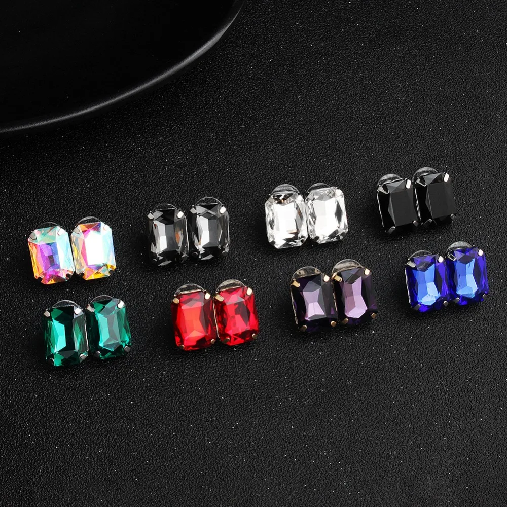 LISM Cheap Square Mulit Color Post Earrings Big stones Bridal Fashion Rhinestone Earrings
LISM Cheap Square Mulit Color Post Earrings Big stones Bridal Fashion Rhinestone Earrings