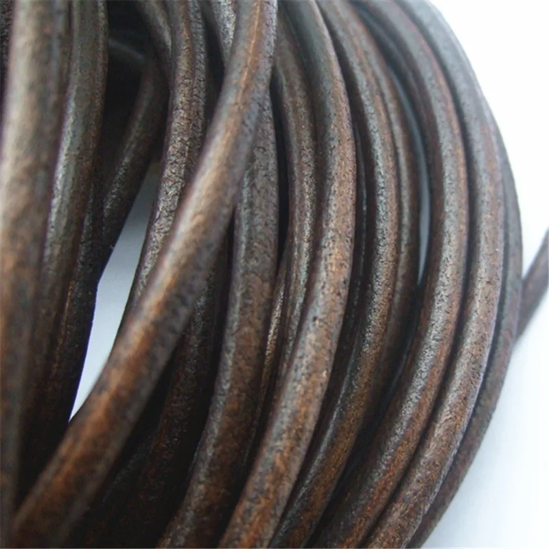 5 Mards Dark Brown Genuine Leather 5mm Round Leather Cord For DIY Necklace Bracelet Jewelry Making Findings
5 Mards Dark Brown Genuine Leather 5mm Round Leather Cord For DIY Necklace Bracelet Jewelry Making Findings
