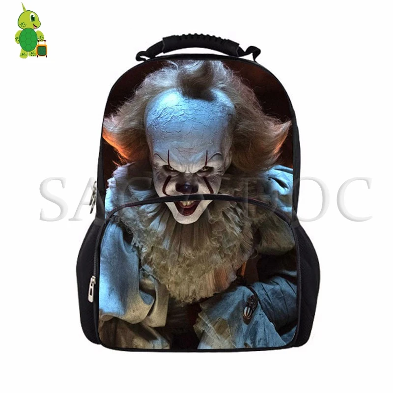 Фото Penny Wise Clown Horrible Nightmare Backpack for Teenage Boys Girls School Bags Women Men Large Laptop Travel | Багаж и сумки