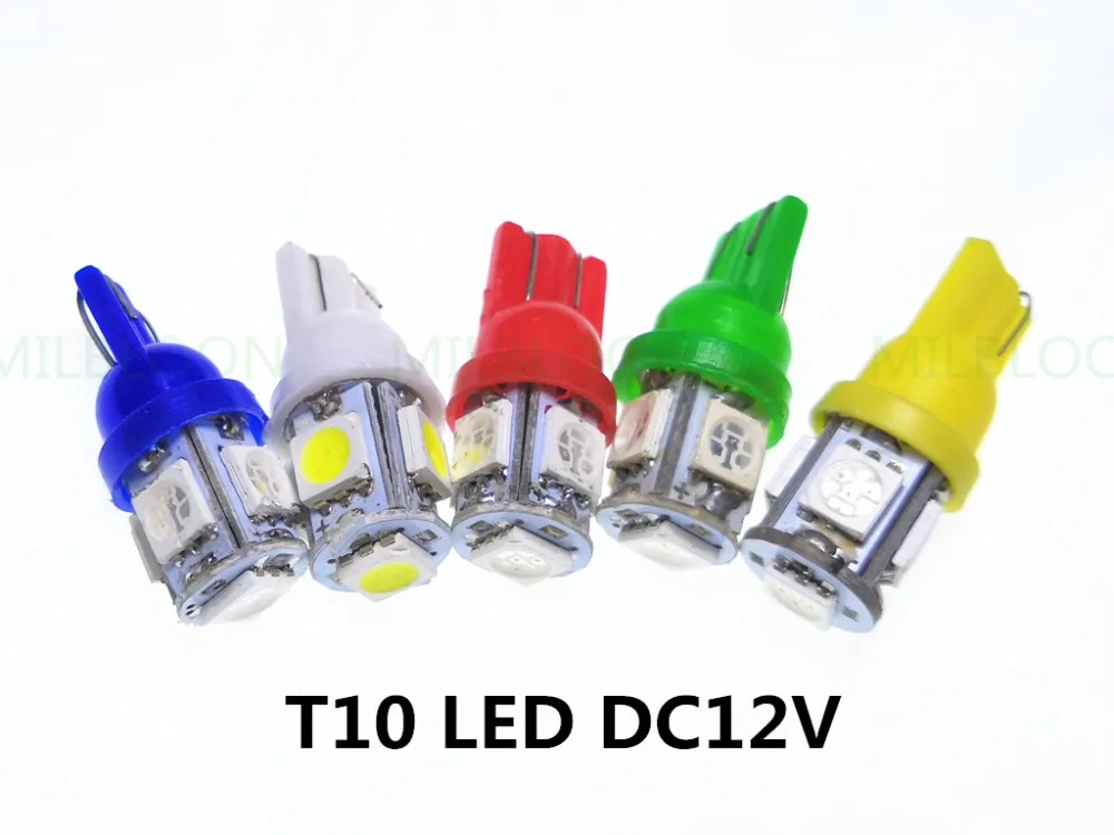 5PCS T10 CAR Instrument bulb T10 meter light bulb LED T10 Car light bulb red blue green yellow white 5050-5SMD DC12V
5PCS T10 CAR Instrument bulb T10 meter light bulb LED T10 Car light bulb red blue green yellow white 5050-5SMD DC12V