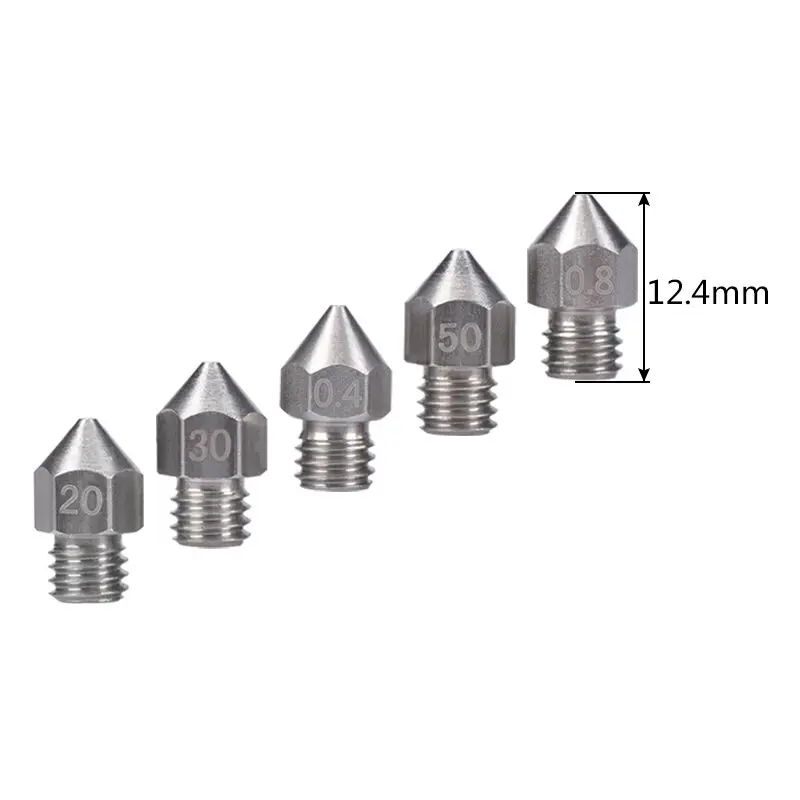 MK8 Nozzle Stainless Steel 3D Printer Parts Reprap 0.2/0.3/0.4/0.5/0.6/0.8MM 1.75MM Filament For MK8 Extruder Print Head Thead
MK8 Nozzle Stainless Steel 3D Printer Parts Reprap 0.2/0.3/0.4/0.5/0.6/0.8MM 1.75MM Filament For MK8 Extruder Print Head Thead