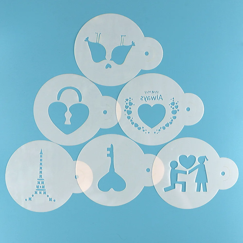 6Pcs Coffee Stencils Coffeeware Barista Stenciling Chocolate Cookie Stencils Template Strew Pad Duster Spray Decorating Molds
6Pcs Coffee Stencils Coffeeware Barista Stenciling Chocolate Cookie Stencils Template Strew Pad Duster Spray Decorating Molds