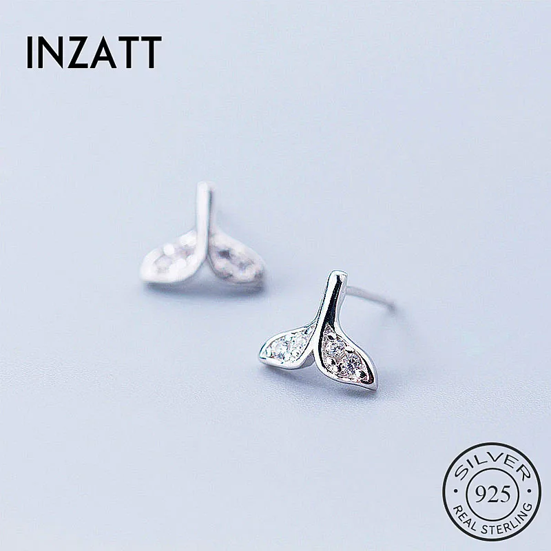 INZATT Romantic 925 Sterling Silver Stud Earrings Mermaid Fish Zircon For Women Party Lady Summer Fashion Jewelry Accessories
INZATT Romantic 925 Sterling Silver Stud Earrings Mermaid Fish Zircon For Women Party Lady Summer Fashion Jewelry Accessories