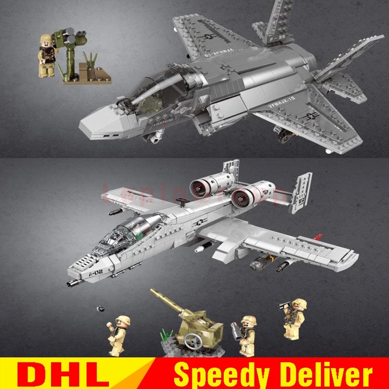 XINGBAO 06022 + XINGBAO 06026 Military Kits A10 Fighter Set Building Blocks Bricks Plane Model Toys Kid Toys As Christmas Gifts
XINGBAO 06022 + XINGBAO 06026 Military Kits A10 Fighter Set Building Blocks Bricks Plane Model Toys Kid Toys As Christmas Gifts