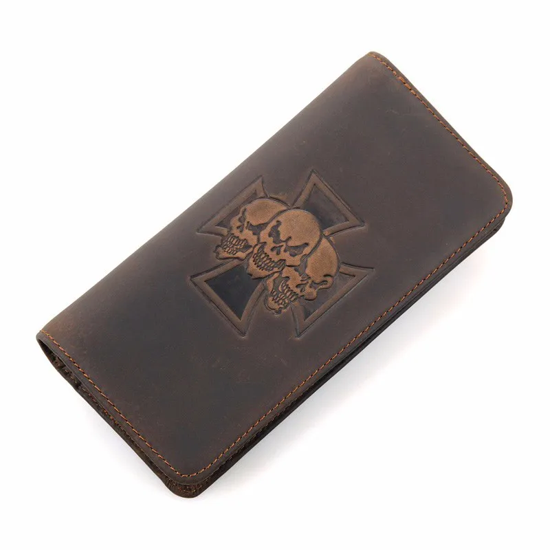 J.M.D Crazy Horse Leather Billfolds Wallet Hot Selling Genuine Leather Skull Pattern Long Wallet Mens
J.M.D Crazy Horse Leather Billfolds Wallet Hot Selling Genuine Leather Skull Pattern Long Wallet Mens