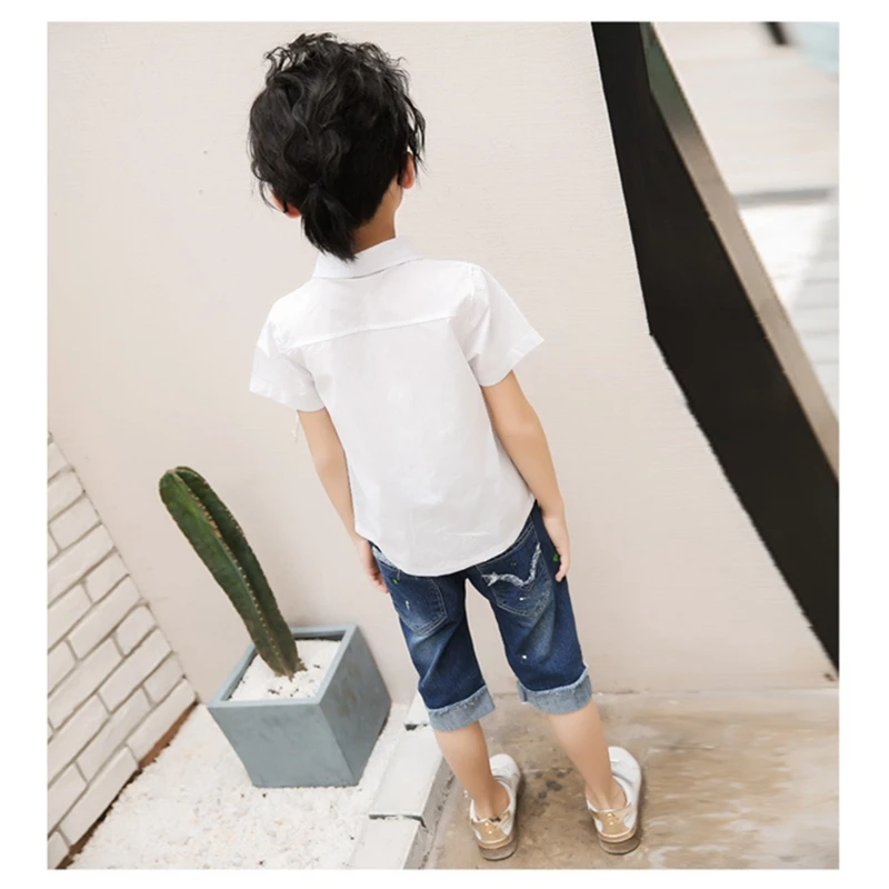 Baby Boys and childrens jeans shorts Pants clothes In the summer Stylish and simple Pure color kids jeans Clothing lrzlyx (13)