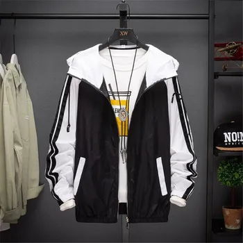 2019 New Bomber Jacket Men Spring Autumn Fashion Stripe Windbreaker Jacket Casual Thin Hooded Coat Sunscreen Male Jacket Outwear
2019 New Bomber Jacket Men Spring Autumn Fashion Stripe Windbreaker Jacket Casual Thin Hooded Coat Sunscreen Male Jacket Outwear