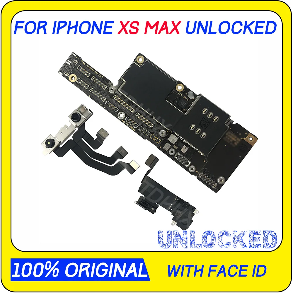 100% Unlocked Motherboard For iPhone XS MAX Original main board YES / NO Face ID Free iCloud IOS Logic Board With Full Chips MB
100% Unlocked Motherboard For iPhone XS MAX Original main board YES / NO Face ID Free iCloud IOS Logic Board With Full Chips MB