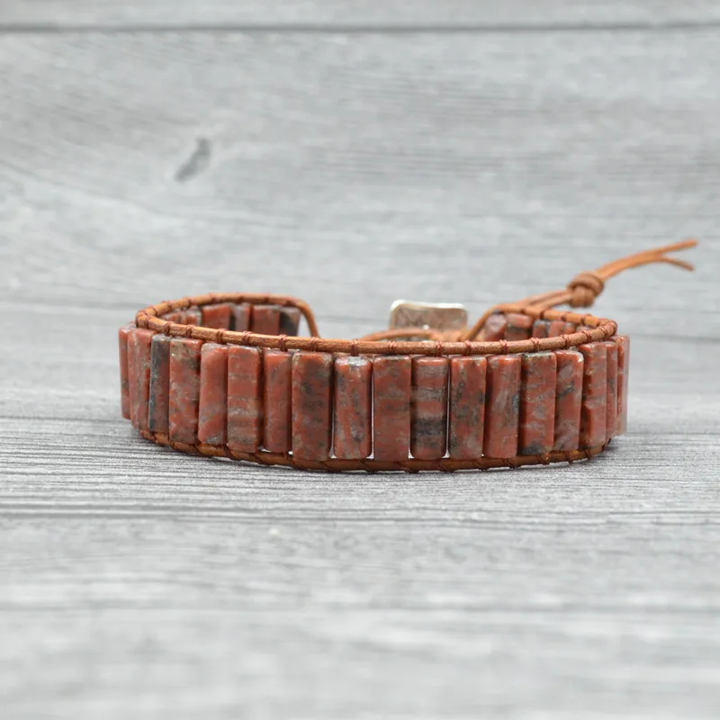 2019 New fashion crimson natural stone woman bracelet boho leather leather bracelet couple jewelry single layer beaded bracelets
2019 New fashion crimson natural stone woman bracelet boho leather leather bracelet couple jewelry single layer beaded bracelets