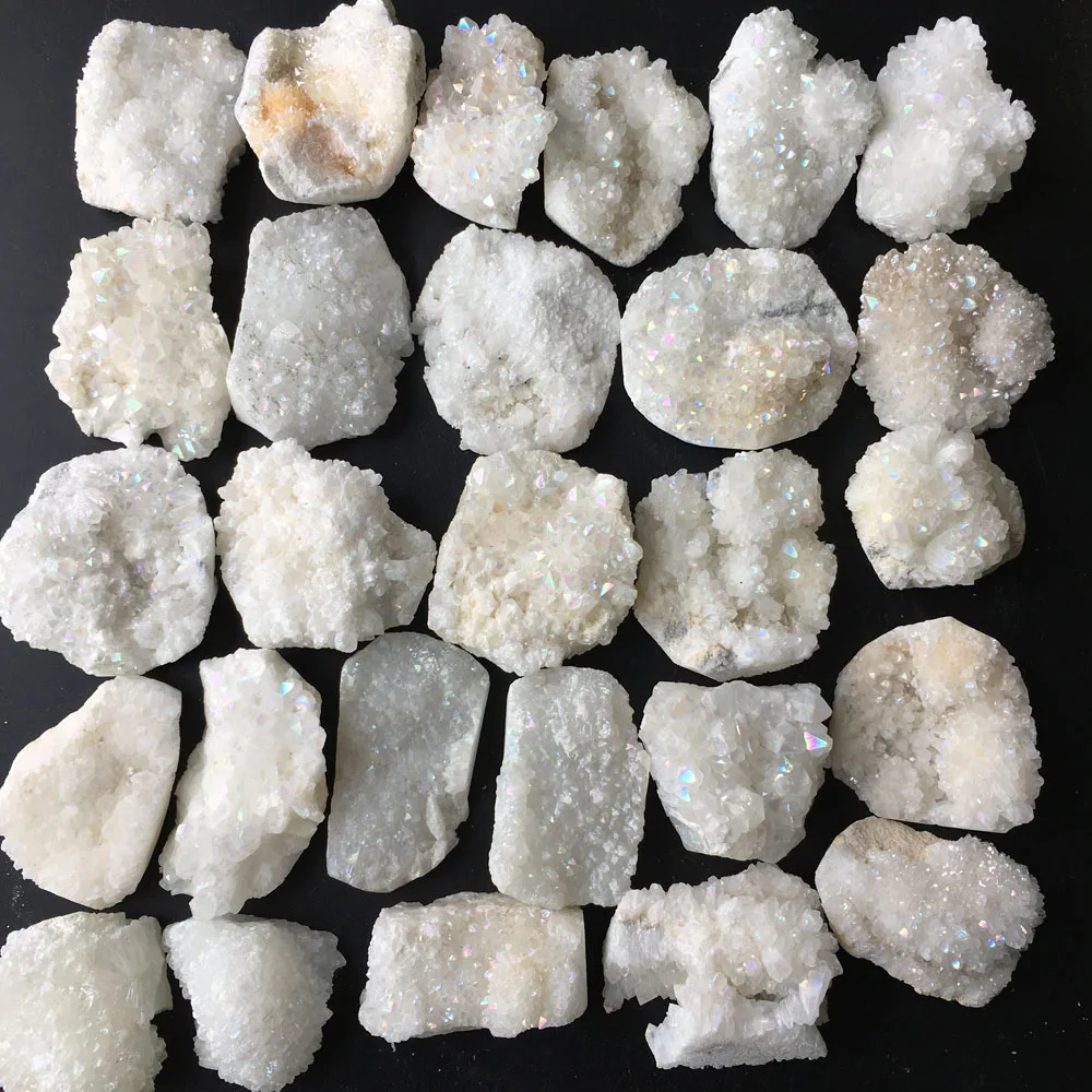 1346g 27pcs Angel White Aura Quartz Crystal Titanium Bismuth Silicon Cluster Rainbow
1346g 27pcs Angel White Aura Quartz Crystal Titanium Bismuth Silicon Cluster Rainbow