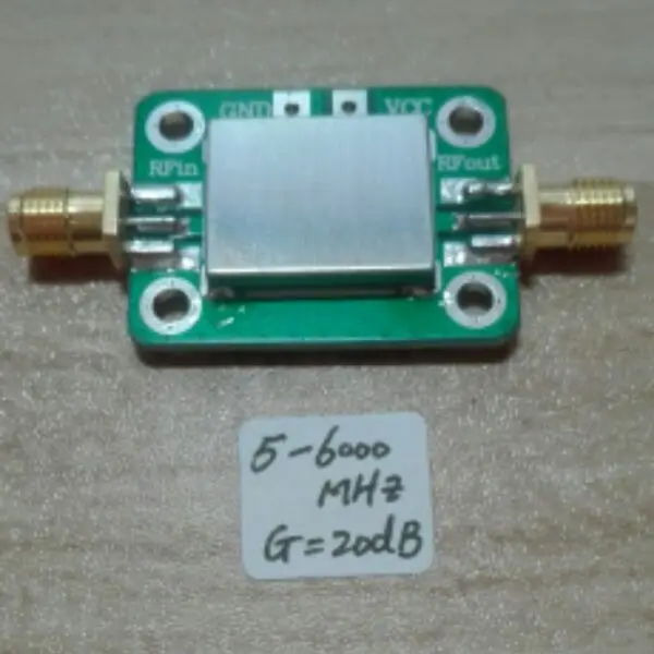 1PC 5M~6GHz gain 20dB RF power amplifiers in ultra wideband 5M --- 6GHz with the shield case | Электроника