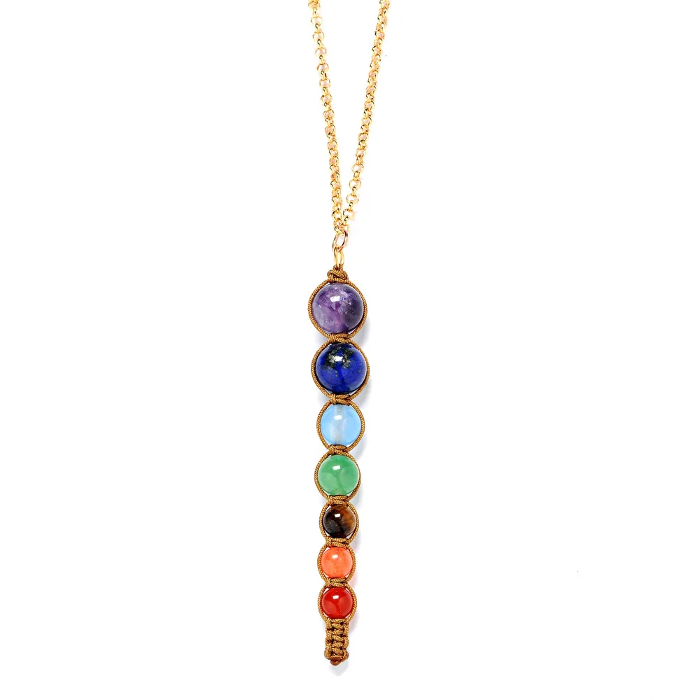 Natural Stone Lava 7 Chakra Reiki Healing Balance Necklace Women Men Jewelry Energy Power Yoga Beaded Charm Pendant Necklace
Natural Stone Lava 7 Chakra Reiki Healing Balance Necklace Women Men Jewelry Energy Power Yoga Beaded Charm Pendant Necklace