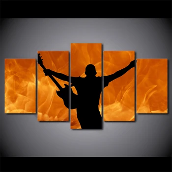 5 Pcs Fire Guitar Palyer Canvas HD Printed Poster Frame Painting Wall Art Pictures Framework Cuadros Decorativos
5 Pcs Fire Guitar Palyer Canvas HD Printed Poster Frame Painting Wall Art Pictures Framework Cuadros Decorativos