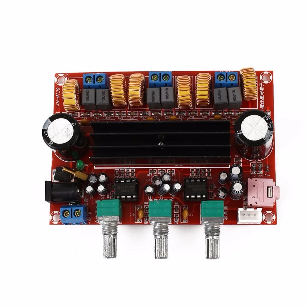 TPA3116D2 50Wx2+100W 2.1 Sound Channel Digital Amplifier Board 12-24V DC XH-M139 Professional DIY Development Board
TPA3116D2 50Wx2+100W 2.1 Sound Channel Digital Amplifier Board 12-24V DC XH-M139 Professional DIY Development Board