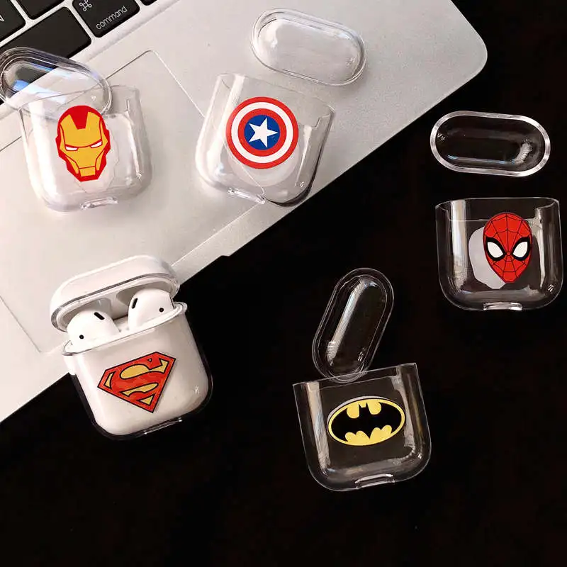 Hot Superhero Iron Spider Man Clear Hard Case for Apple Airpods 1/2 Headphone Cover Bluetooth Wireless Earphone Box Bags Batman
Hot Superhero Iron Spider Man Clear Hard Case for Apple Airpods 1/2 Headphone Cover Bluetooth Wireless Earphone Box Bags Batman