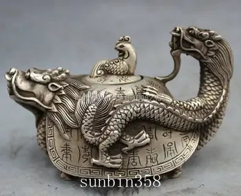 Chinese Silver Longevity Shou Dragon Turtle Phoenix Statue Incense Burner Censer
Chinese Silver Longevity Shou Dragon Turtle Phoenix Statue Incense Burner Censer