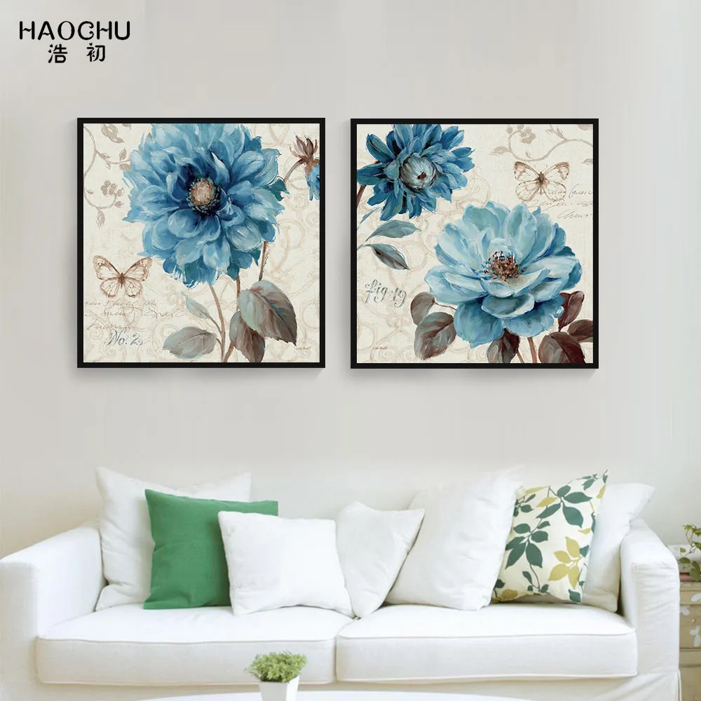 HAOCHU new Modern Blue Flower Art watercolor drawing Canvas Painting Mural Home Decor poster For Living Room Picture unframed
HAOCHU new Modern Blue Flower Art watercolor drawing Canvas Painting Mural Home Decor poster For Living Room Picture unframed