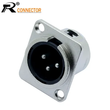 R Connector 100pcs XLR connector Nickel Plated 3pin XLR male panel mount connector audio jack speaker plug
R Connector 100pcs XLR connector Nickel Plated 3pin XLR male panel mount connector audio jack speaker plug