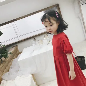 kids clothes baby girls dress Solid color red minimalist fashion short sleeve dress summer kids dresses size 150 for baby 150cm
kids clothes baby girls dress Solid color red minimalist fashion short sleeve dress summer kids dresses size 150 for baby 150cm