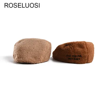 ROSELUOSI Women Autumn Winter Fur Letter Embroidery Visiors Hat Female Solid Color Warm Berets Hats Viceras De Mujer
ROSELUOSI Women Autumn Winter Fur Letter Embroidery Visiors Hat Female Solid Color Warm Berets Hats Viceras De Mujer
