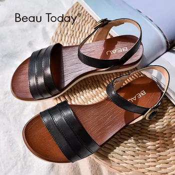 BeauToday Summer Flat Sandals Women Brand New Sheepskin Genuine Leather Buckle Strap Top Quality Shoes Handmade 32110
BeauToday Summer Flat Sandals Women Brand New Sheepskin Genuine Leather Buckle Strap Top Quality Shoes Handmade 32110