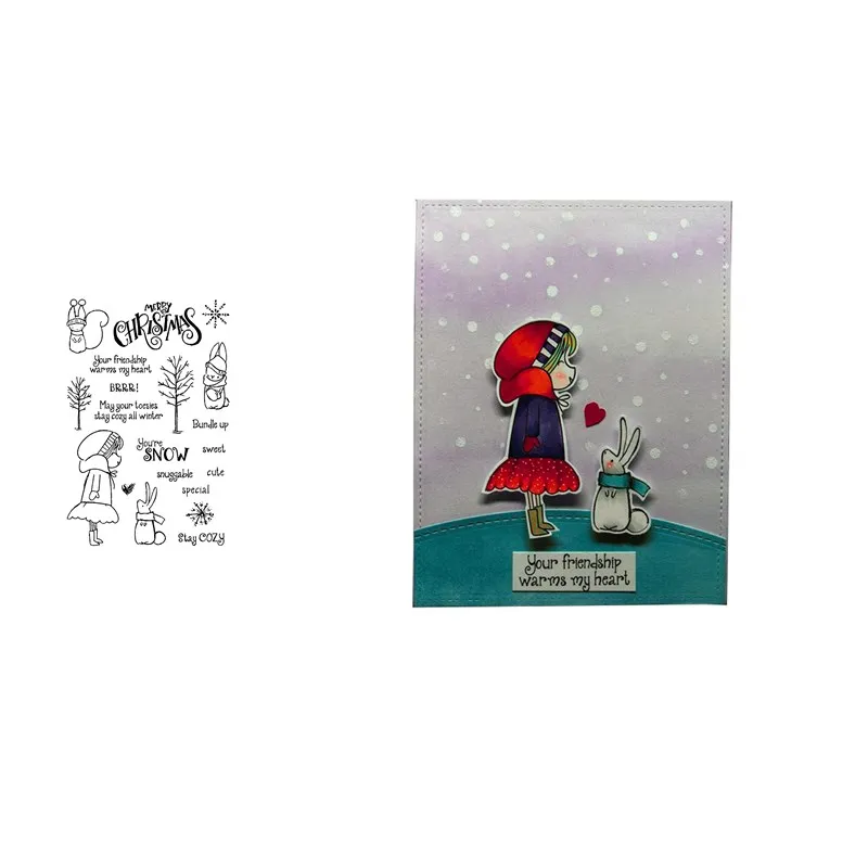 CHRISTMAS SNOW GIRL Transparent Clear Silicone Stamp/Seal for DIY scrapbooking/photo album Decorative clear stamp sheets
CHRISTMAS SNOW GIRL Transparent Clear Silicone Stamp/Seal for DIY scrapbooking/photo album Decorative clear stamp sheets