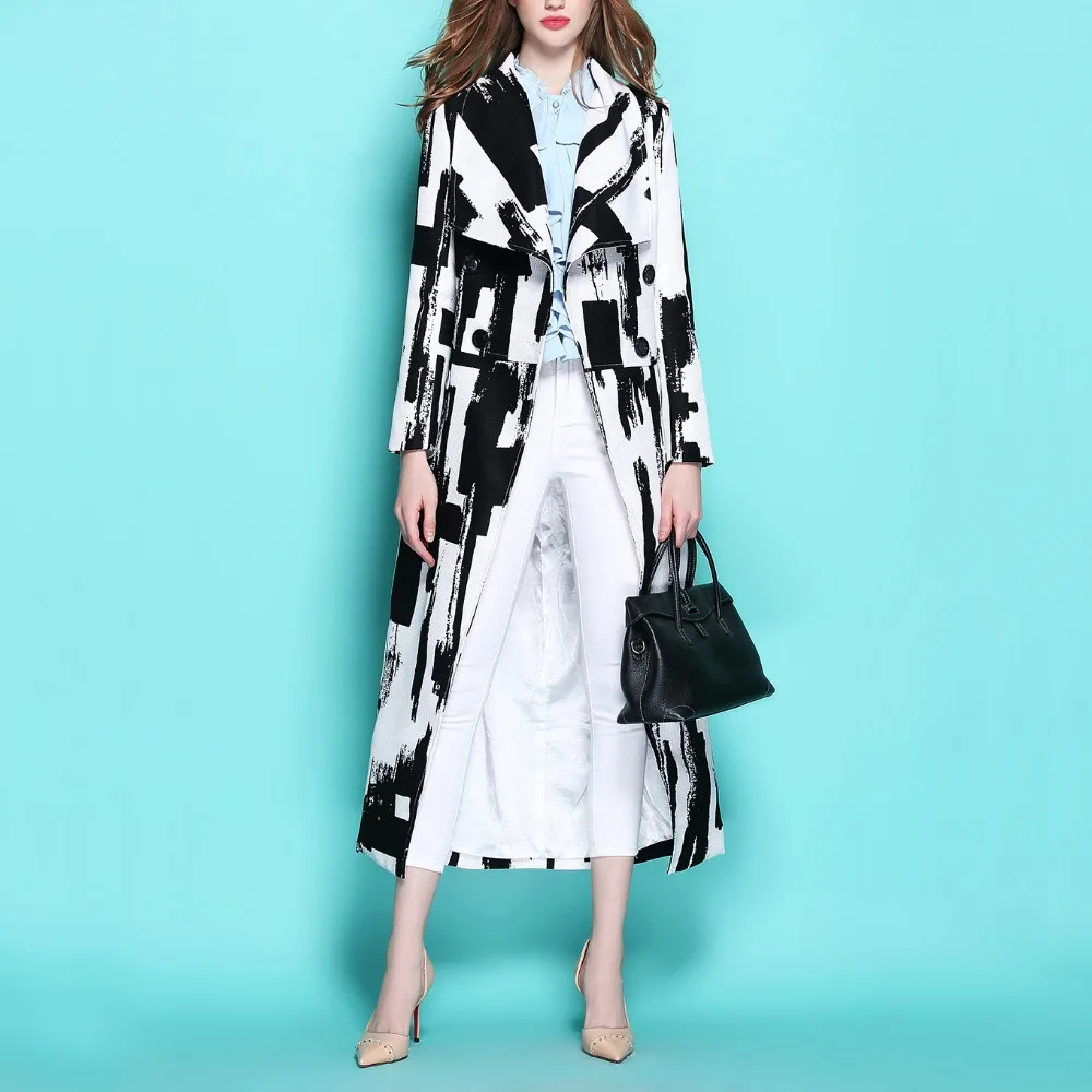 New Arrival Vinatge Geometric Print Double Breasted Trench Coat Slim Spring Autumn Long Outwear Overcoats Plus Size Windbreaker
New Arrival Vinatge Geometric Print Double Breasted Trench Coat Slim Spring Autumn Long Outwear Overcoats Plus Size Windbreaker
