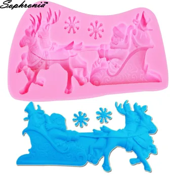 Sophronia Christmas Sleigh Deer Snowflake Silicone Cake Mould Fondant Candy Chocolate Baking Molds Cake Decoration Tools M114
Sophronia Christmas Sleigh Deer Snowflake Silicone Cake Mould Fondant Candy Chocolate Baking Molds Cake Decoration Tools M114