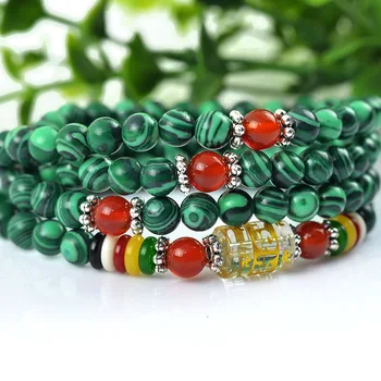 Natural 6mm Malachite Gemstone Tibetan Buddhist 108pcs Prayer Beads Bracelet Jewelry For Woman Gifts For Meditation Dropshipping
Natural 6mm Malachite Gemstone Tibetan Buddhist 108pcs Prayer Beads Bracelet Jewelry For Woman Gifts For Meditation Dropshipping