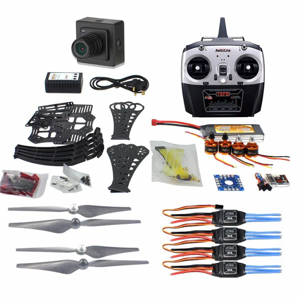 DIY RC Drone Quadrocopter ARF X4M360L Frame Kit QQ Super Flight Controller T8FB 8CH TX RX F14892-G+Camera
DIY RC Drone Quadrocopter ARF X4M360L Frame Kit QQ Super Flight Controller T8FB 8CH TX RX F14892-G+Camera