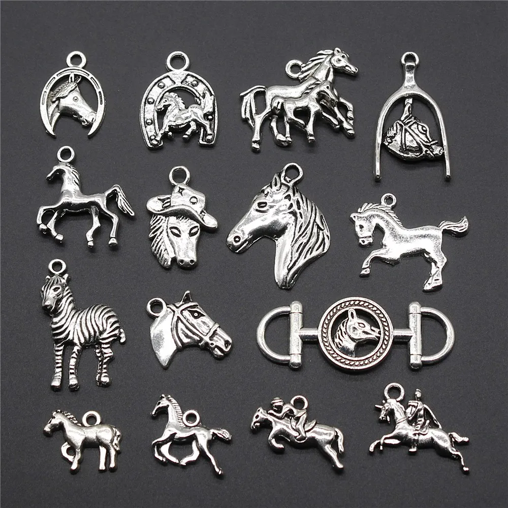 10pcs Charms Horse Antique Silver Color Horse Pendant Charm Horse Head Charm Jewelry Accessories Jewelry Findings
10pcs Charms Horse Antique Silver Color Horse Pendant Charm Horse Head Charm Jewelry Accessories Jewelry Findings