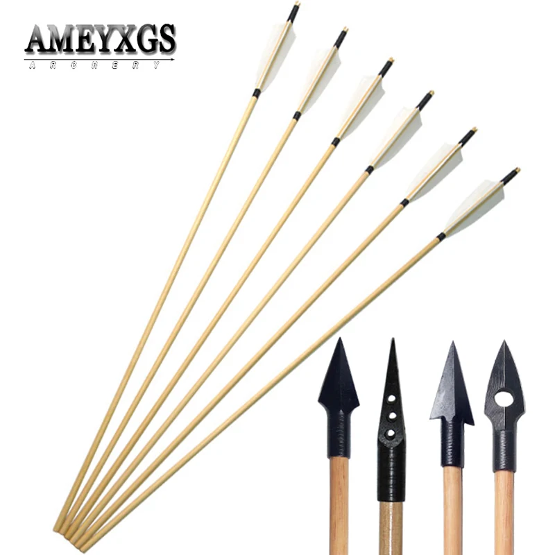 9/12 pcs Handmade Wooden Arrow 31 inch Traditional Arrowhead 8mm Wood Arrow Shaft With Shield Shape Feathers Hunting Shooting
9/12 pcs Handmade Wooden Arrow 31 inch Traditional Arrowhead 8mm Wood Arrow Shaft With Shield Shape Feathers Hunting Shooting