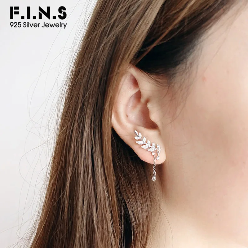 F.I.N.S Women's Earrings S925 Sterling Silver New Fashion CZ Leaf Earrings for Women Korean Fashion Jewelry Asymmetrical Earring
F.I.N.S Women's Earrings S925 Sterling Silver New Fashion CZ Leaf Earrings for Women Korean Fashion Jewelry Asymmetrical Earring