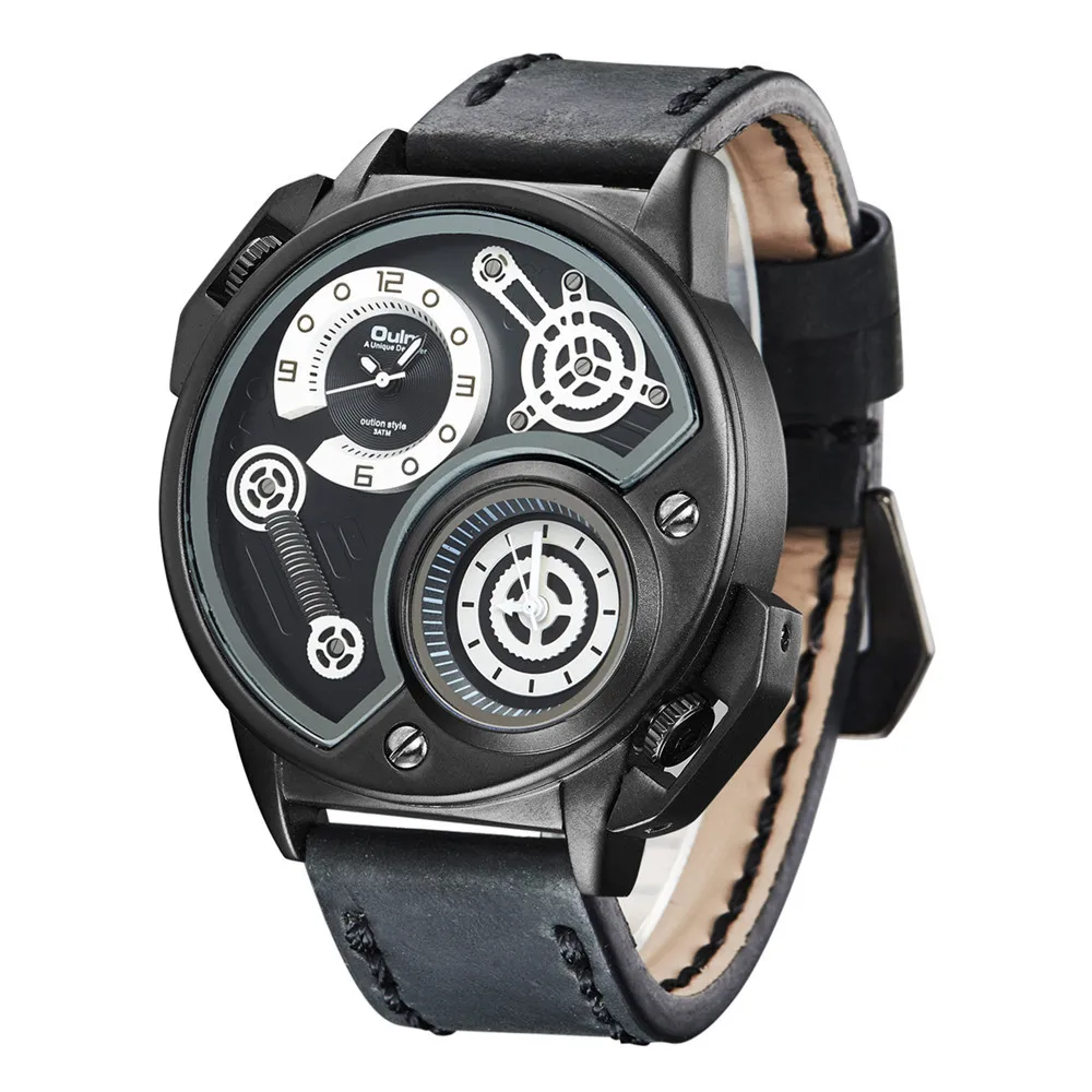 Oulm Men Watch Military Sports Watch Leather Mens Watches Quartz GMT Two zone Imported Movement Mens Watches relogio masculino
Oulm Men Watch Military Sports Watch Leather Mens Watches Quartz GMT Two zone Imported Movement Mens Watches relogio masculino