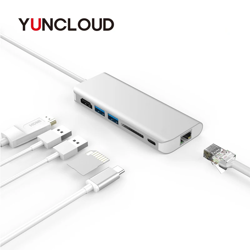 USB Type C Hub 3.1 Multiport Adapter Hub with Type C Charging Port HDMI Output Card Reader 2 USB 3.0 Ports Ethernet
USB Type C Hub 3.1 Multiport Adapter Hub with Type C Charging Port HDMI Output Card Reader 2 USB 3.0 Ports Ethernet