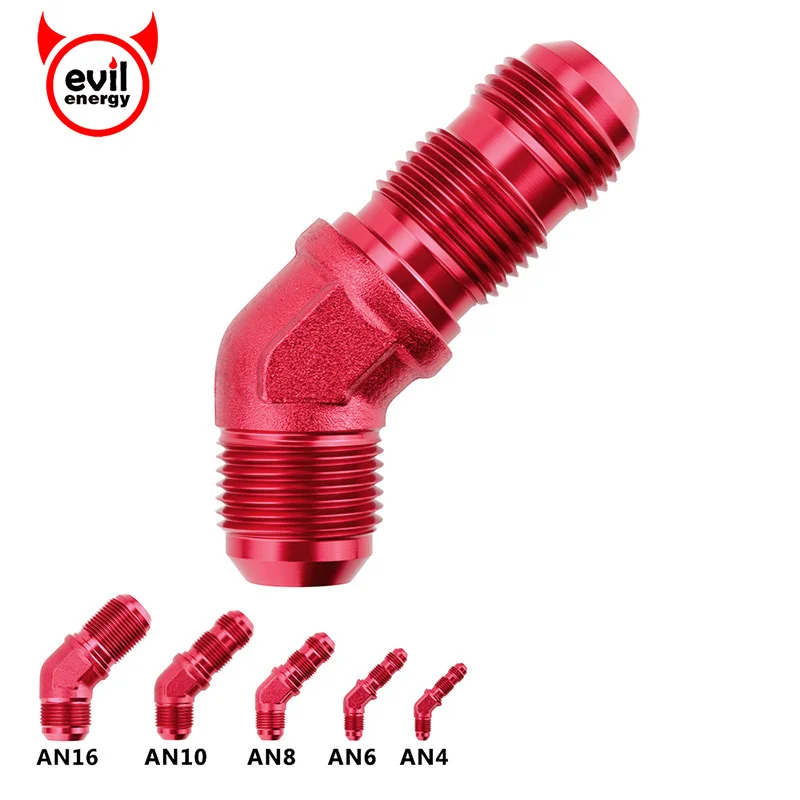 evil energy AN4 AN6 AN8 AN10 AN16 Male 45 Degree Elbow Bulkhead Adptors Anodized Aluminium Fitting Oil Adapters Red
evil energy AN4 AN6 AN8 AN10 AN16 Male 45 Degree Elbow Bulkhead Adptors Anodized Aluminium Fitting Oil Adapters Red