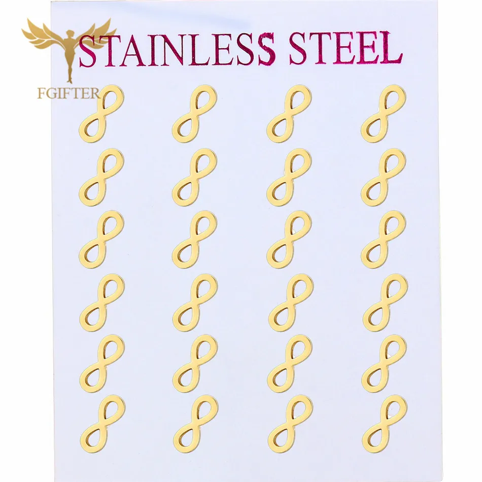 12pairs/lot Wholesale Minimalist Earrings 8 Design Gold Infinite Earring Style Earrings Stainless Steel Jewelry for Men Women
12pairs/lot Wholesale Minimalist Earrings 8 Design Gold Infinite Earring Style Earrings Stainless Steel Jewelry for Men Women