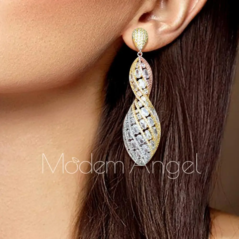 ModemAngel Luxury Solid Ball Large Earring Full Mirco Paved Microl Zirconia 3 Tone Copper Earrings For Women Fashion Jewelry
ModemAngel Luxury Solid Ball Large Earring Full Mirco Paved Microl Zirconia 3 Tone Copper Earrings For Women Fashion Jewelry
