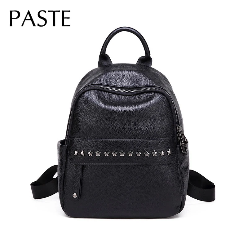 2019 Stars Rivet Design Women's Backpack 100% Natural Leather Ladies Travel Backpack Day Pack Girls Cowhide School Book Bag
2019 Stars Rivet Design Women's Backpack 100% Natural Leather Ladies Travel Backpack Day Pack Girls Cowhide School Book Bag