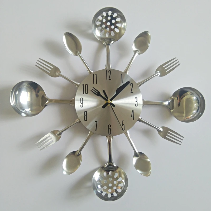 Новые 3d настенные часы diy кварцевые кухонные металлические horloge деревянные reloj де