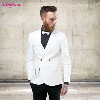 Linyixun High Quality White Mens Suits Groom Tuxedos Groomsmen Wedding Party Dinner Best Man Suits (Jacket+Pants)
Linyixun High Quality White Mens Suits Groom Tuxedos Groomsmen Wedding Party Dinner Best Man Suits (Jacket+Pants)