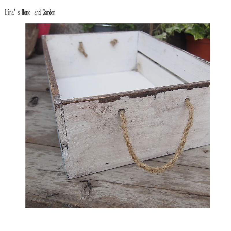 distressed painted handmade solid small decor wood crate (5)