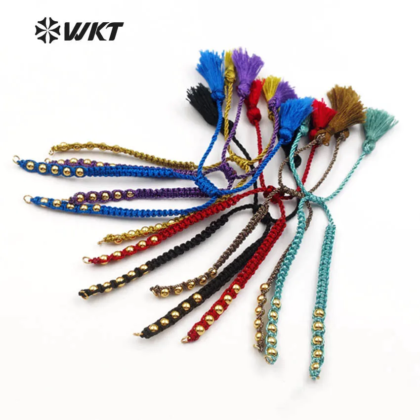 WT-JF297 Multi Option Cotton Bracelets Brass Beads With Cord Wrapped Tassel Charm Handmade Bracelets Women Jewelry Accessories
WT-JF297 Multi Option Cotton Bracelets Brass Beads With Cord Wrapped Tassel Charm Handmade Bracelets Women Jewelry Accessories